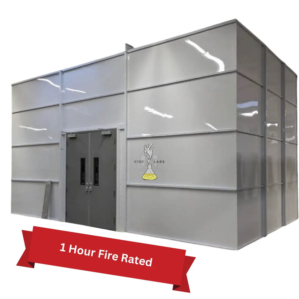 1 Hour Fire Rated C1D1 Booth: 10x20x12.6 Modular Extraction Lab ...