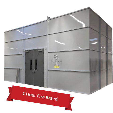 1 Hour Fire Rated C1D1 Booth: 10x20x9 Modular Extraction Lab